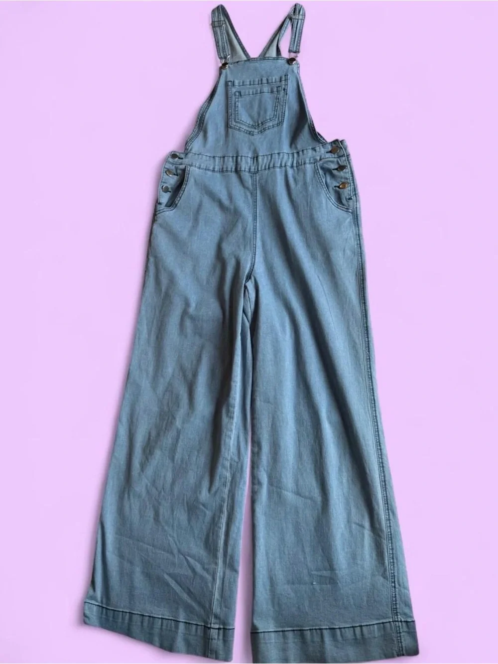 Light Blue Denim Women's Overalls Jeans